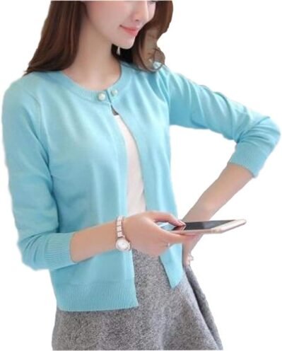 Mimi Cardigan、Bolero Pearl Button、冷却保護、スタイリッシュ、女性、4色、S -XL