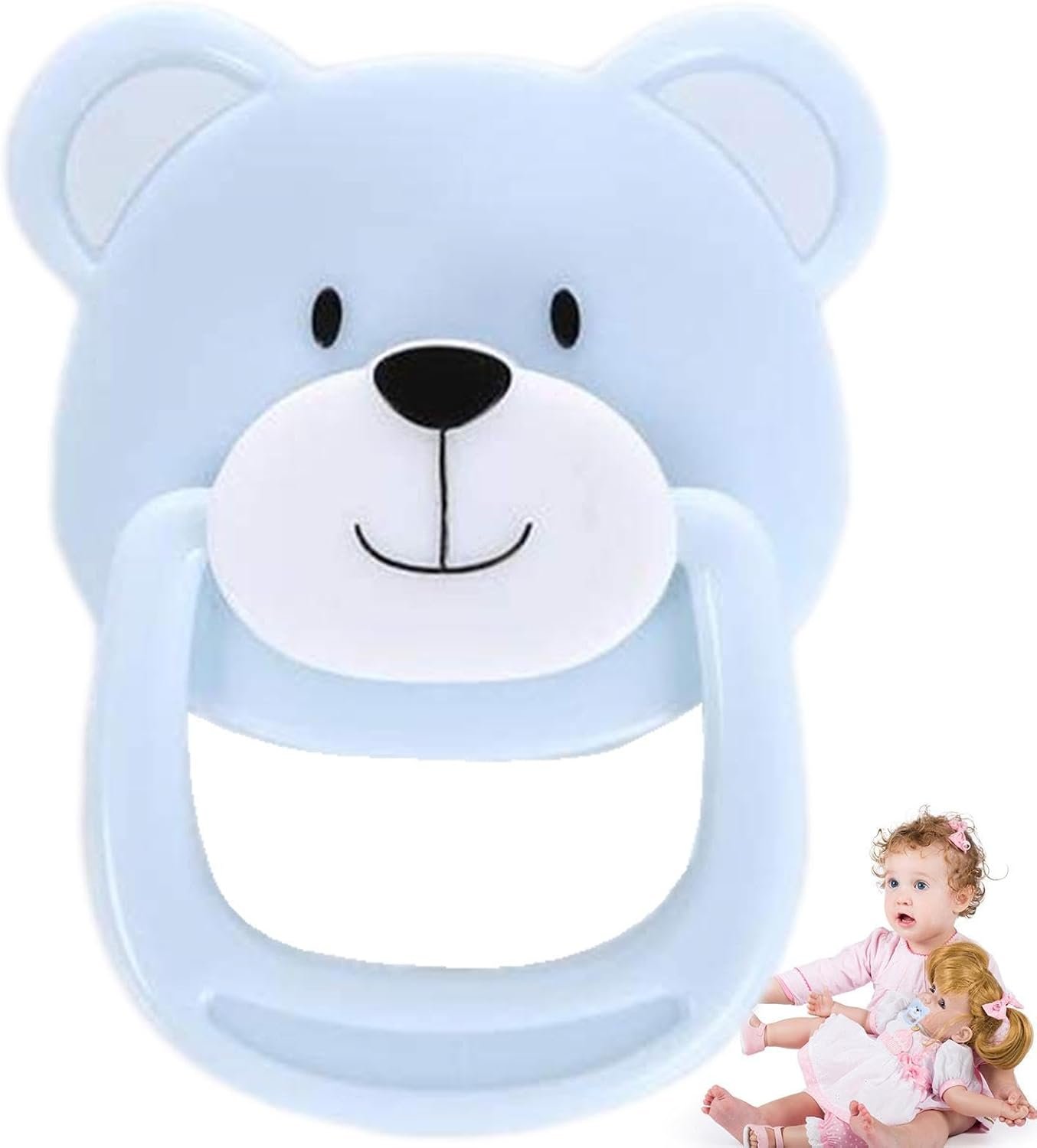Reborn Doll Magnetic Pacifier -Simulation Sootoouth Toy、Baby Magnet Mouthpose Prop |クマの形をしたダミー、リアルなビンキーアクセサリー、コレクターのための人形乳首おもちゃと偽の生まれ変わった赤ちゃんの展示の役割 - 이미지 5