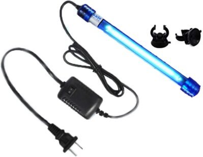 5Wアクアリウムライト水族館光水圧IP68防水緑色の藻類浄水水槽フィルター水生水処理水族館、池、プール、家庭用クリーニングに適した水族館水処理