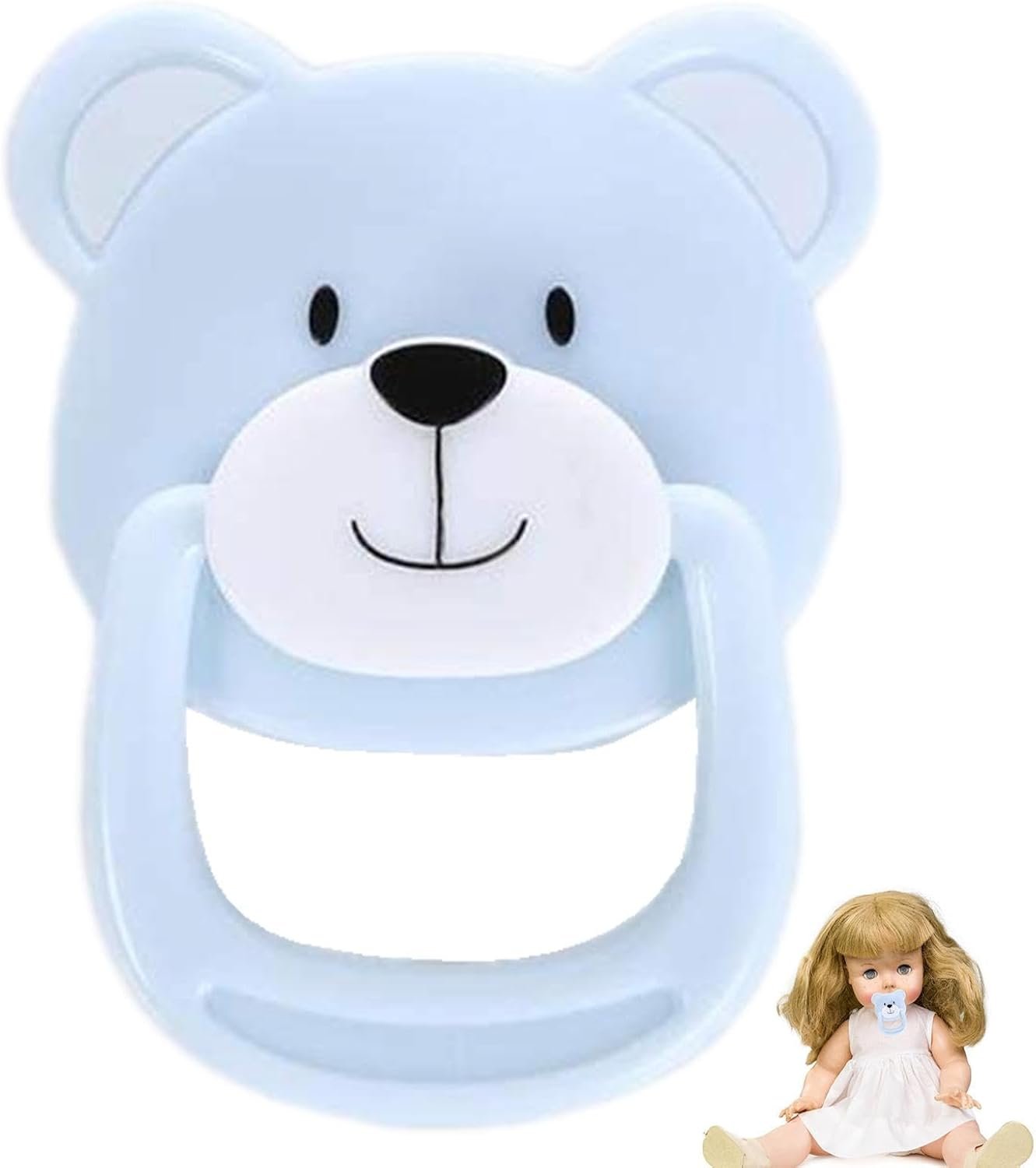 Reborn Doll Magnetic Pacifier -Simulation Sootoouth Toy、Baby Magnet Mouthpose Prop |クマの形をしたダミー、リアルなビンキーアクセサリー、コレクターのための人形乳首おもちゃと偽の生まれ変わった赤ちゃんの展示の役割 - 이미지 8