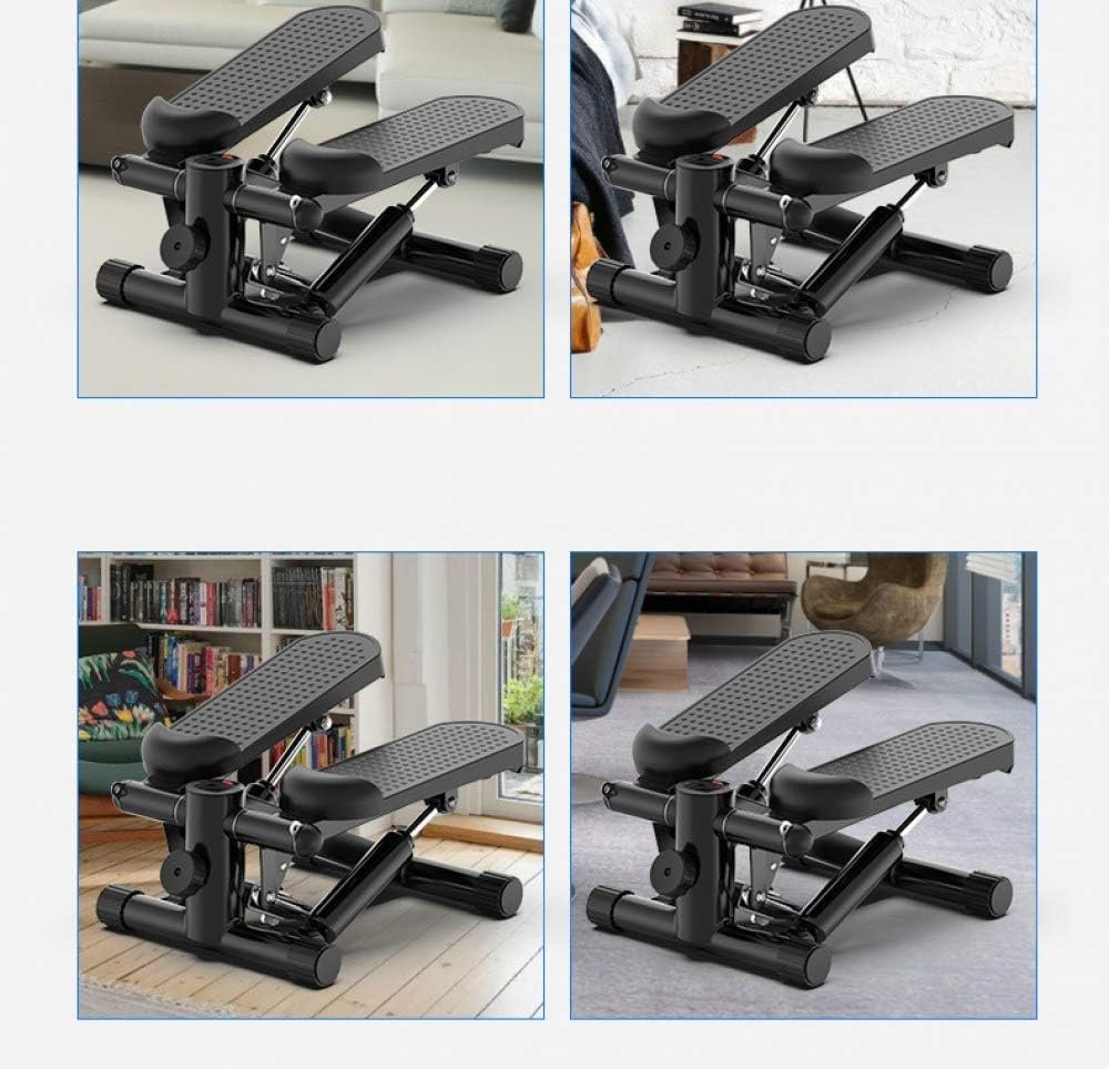 LCD ディスプレイステッパーマシン、多機能ステッピングレッグトレーナー、小型エクササイズ機器、エアロビクスエクササイズバイク、腹筋トレーナー、ホームミニサイレントエクササイズマシン(ブラック) - 이미지 7