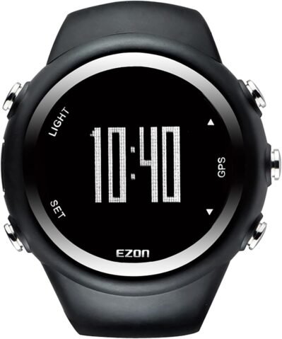 Ezont031B01ランニングウォッチ、GPS、デジタル腕時計、防水、軽量、Bluetooth機能、歩行計