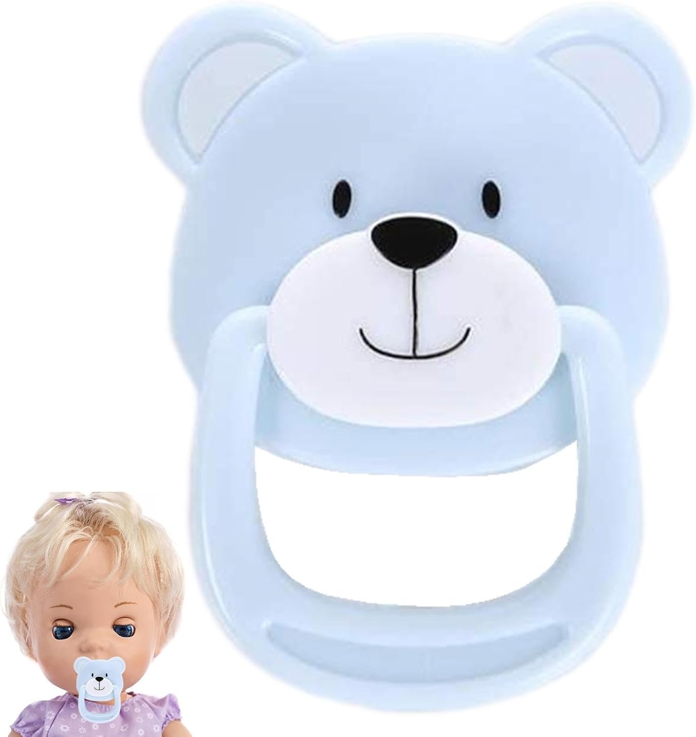 Reborn Doll Magnetic Pacifier -Simulation Sootoouth Toy、Baby Magnet Mouthpose Prop |クマの形をしたダミー、リアルなビンキーアクセサリー、コレクターのための人形乳首おもちゃと偽の生まれ変わった赤ちゃんの展示の役割 - 이미지 9