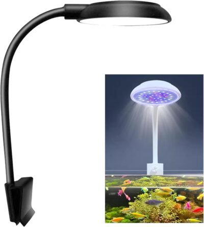 SZBRSKJ水族館クリップライト、水族館ライト、小型、クリップオン水族館ライト、LED、14ランプ、USBプラグ、360度調整、ベンダーブル、5W、小、高輝度、低エネルギー、目の保護、簡単なEasy
