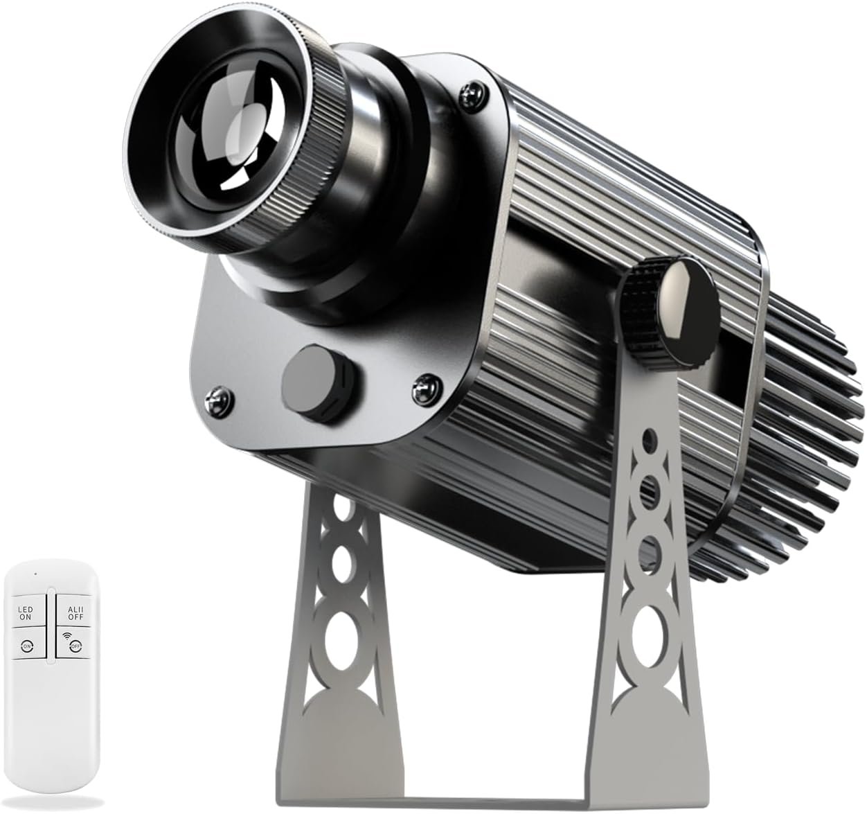 LED Advertising Logo Gobo Projector、50 W、屋外防水、リモートコントロールロゴ回転プロジェクション、ヤキニクショップ、居酒屋、店舗入り口、会社のロゴディスプレイ(50W -防水)