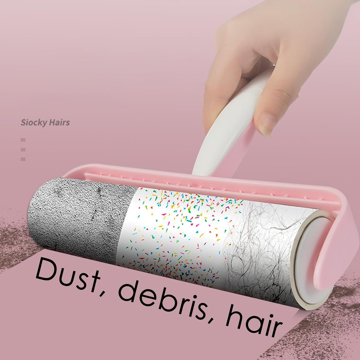 ペットヘア用の接着ローラー - ペットヘアテープローラー、家具、カーシート、ベッド、ソファ、毛布、洗濯物、犬、猫 - 이미지 7