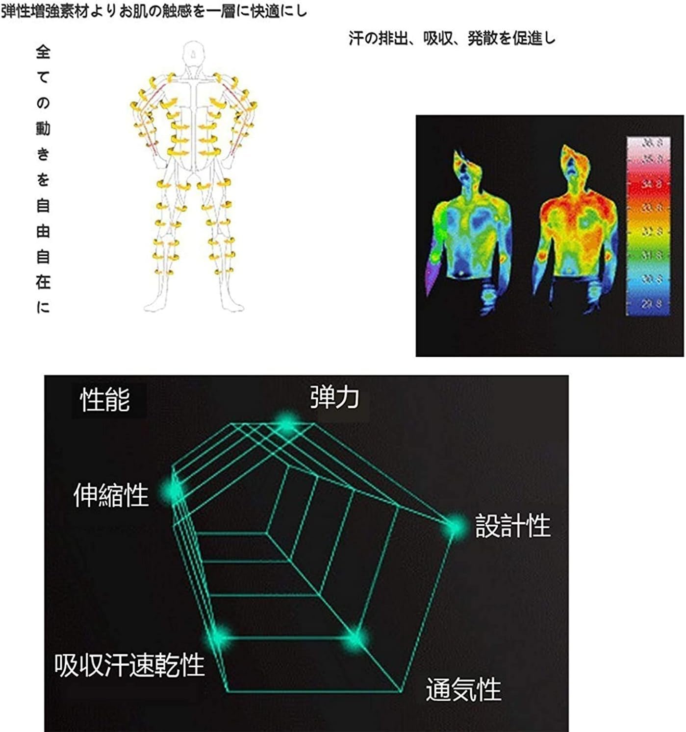 Foveitaa Men's Compression Clothing 5ピースセット、トレーニング摩耗、通気性、臭気耐性、スポーツウェア、パーカー、長袖シャツ、半袖シャツ、ショートパンツ、タイツ、汗吸収、クイックドライ - 이미지 4