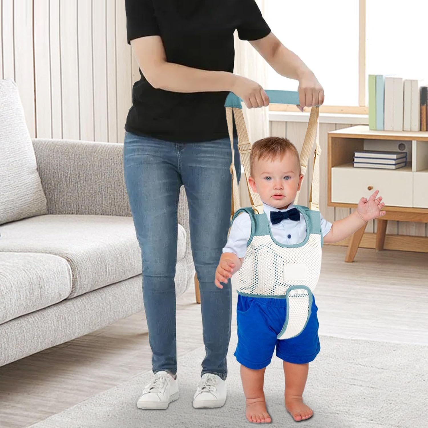 幼児用歩行器ハーネスアシスタントベルト、幼児用歩行器ハーネス、幼児用歩行器ハーネスベルト - 幼児用ウォーキングハーネスヘルパーアシスタント保護ベルト、年齢 4-28ヶ月の幼児用 - 이미지 3