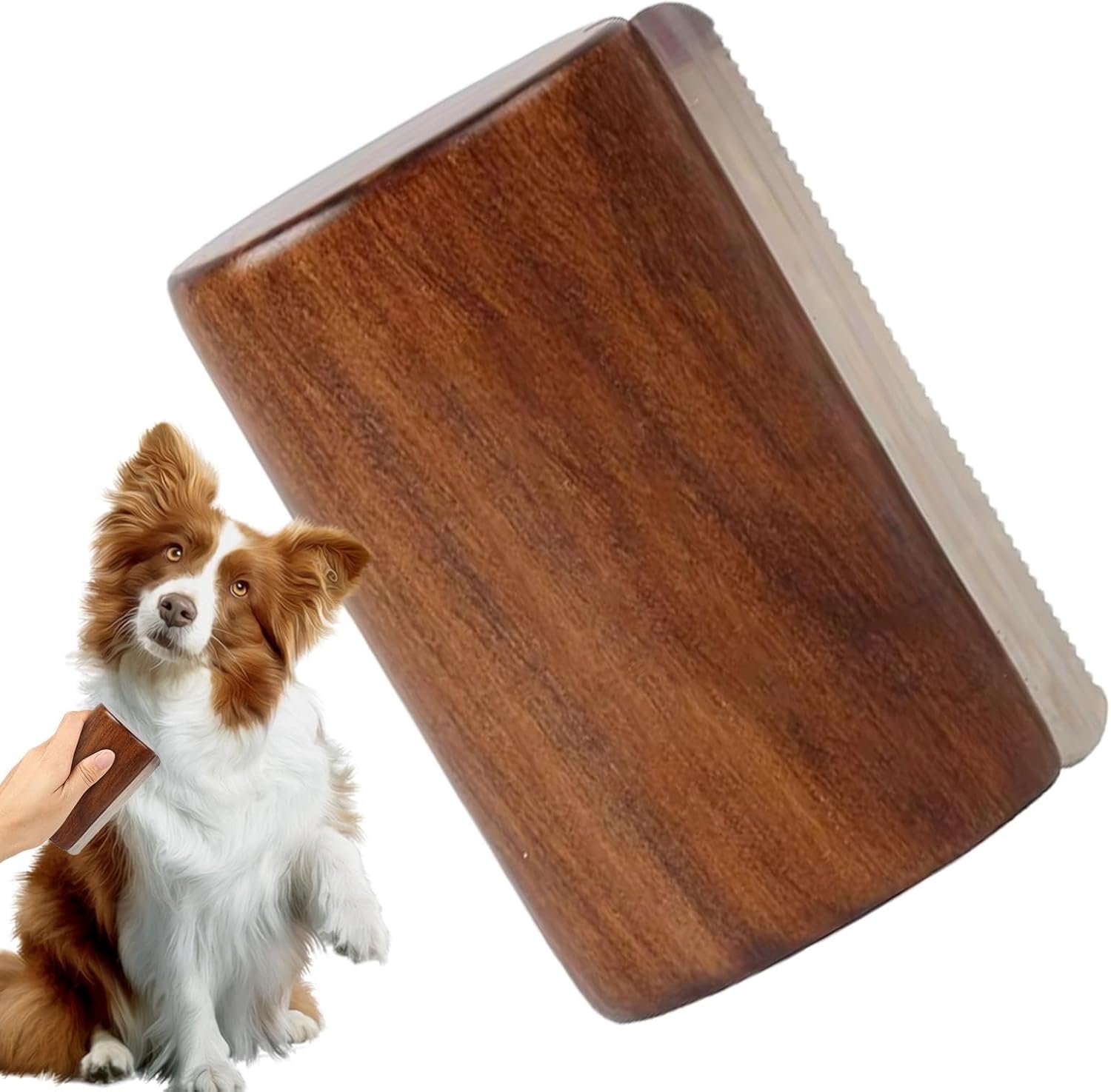 グルーミング用犬用コーム、木製ハンドルペットグルーミング、脱毛用犬用ブラシ、脱毛ブラシ、ヘアブラシ子犬ブラシ、ペット用品アクセサリー - 이미지 7