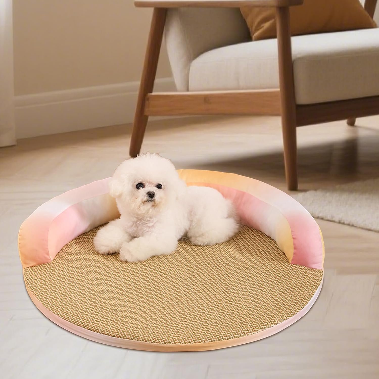 犬用冷却マット、取り外し可能な冷却猫用ベッド| 居間寝室オフィスパティオ裏庭用猫用ソファチェア家具 - 이미지 9