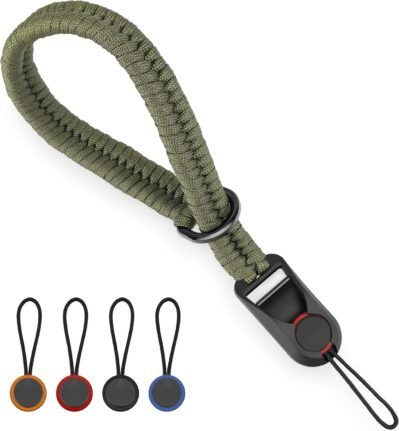 [SUNYA] カメラストラップ、550パラコード編組ハンドストラップ、クイックデタッチと取り外し、付属のアダプターはほとんどのSLRカメラに使用できます。