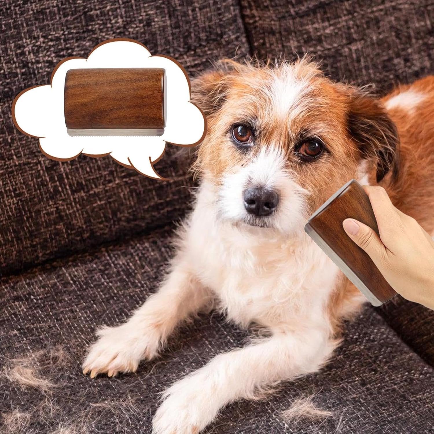 グルーミング用犬用コーム、木製ハンドルペットグルーミング、脱毛用犬用ブラシ、脱毛ブラシ、ヘアブラシ子犬ブラシ、ペット用品アクセサリー - 이미지 3