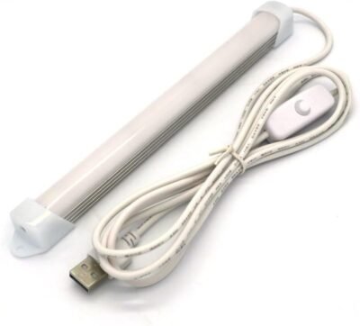 Xisi USB LEDバーライト、7.9インチ（20 cm）、小さく乳白色のカバー、ライトバー、デスク、キッチン、ショーケース、シンク、水族館、テーブルトップ、棚、階段、廊下、仏教祭壇、夜光、夜