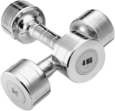 ダンベル筋力トレーニング機器、固体スチールダンベル、純粋な重量ダンベル重量筋力トレーニング用（2kg、4kg）ジムダンベル