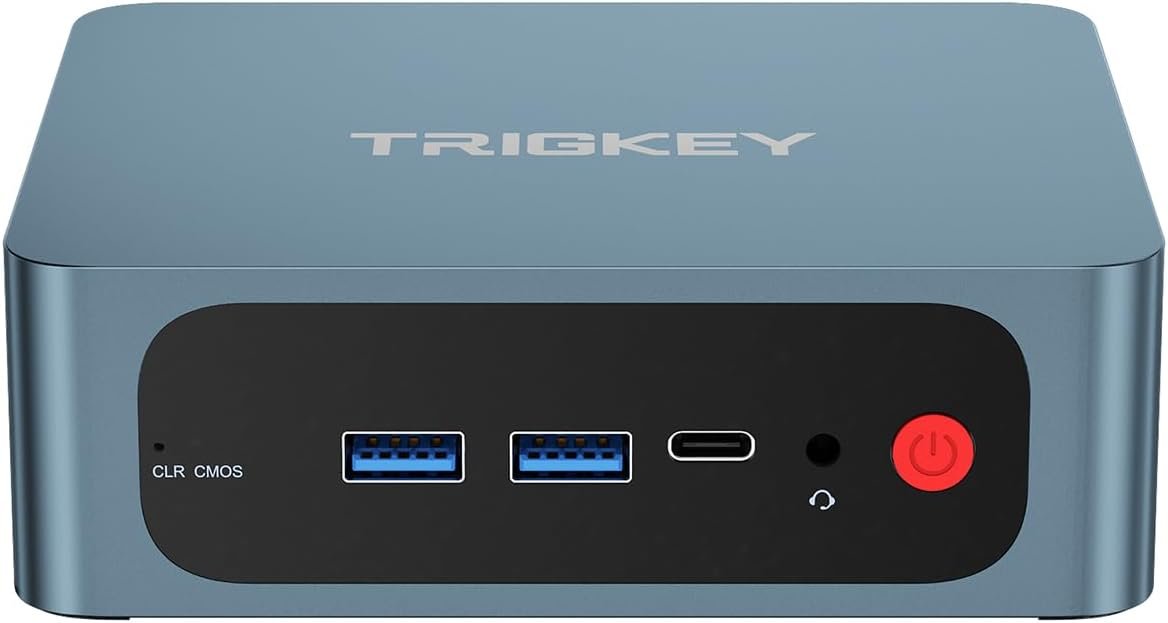 Trigkey Mini PC S5 AMD RYZEN 5 5500U、16G DDR4 500G M.2 NVME SSD、2.5G LAN/HDMI+DP+TYPE-Cトリプルスクリーンビデオディスプレイ/USB3.2*3/Wi-Fi 6/BT5.2/ミディアムパフォーマンスゲーム+オフィスコンピューターコンピューターコンピューター