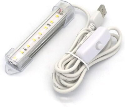 Xisi USB LEDバーライト、3.9インチ（10 cm）、小さく、透明なカバー、ライトバー、デスク、キッチン、ショーケース、シンク、水族館、テーブルトップ、その側面、階段、廊下、仏教祭壇、夜光、夜光