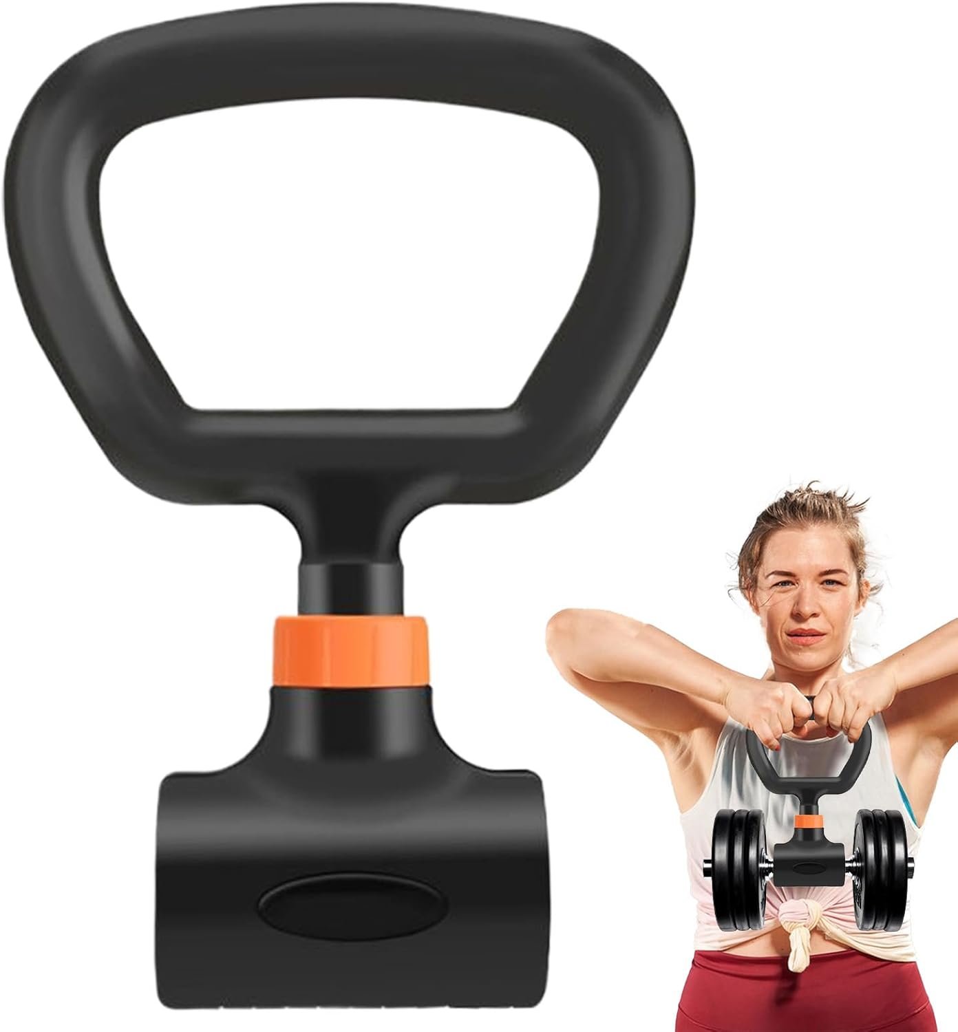 ダンベル用ケトルベルハンドル| ダンベルグリップハンドル| 調整可能なトレーニング器具アダプタージムや家庭用のエクササイズウェイトリフティングに最適