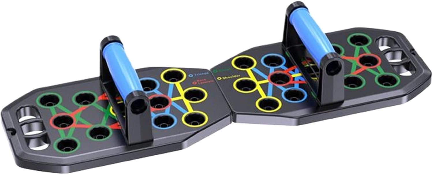 プッシュアップボード - 折りたたみ式の腕立て伏せボード|家庭用訓練機器|滑り止めの腕立て伏せは、男性用のボード、筋肉の運動とフィットネスのためのホームワークアウト機器を支持します