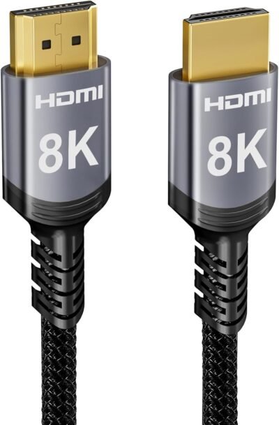 Sniokco 8K HDMI 2.1ケーブル10m、48Gbps高速HDMI®ケーブル、0.01ms、4K 240Hz/165Hz/120Hz、8K 60Hz、EARC、Netflix、HDCP 2.3/2.2、DTS：X、HDR10+、SoundBar、PC、Monitor、Projector、Monitor、Monitor