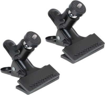 AnyTop Clip、カメラスタンド、カメラクリップ、クランプ、Webカメラスタンド、スマートフォンホルダー、360度ホルダー、1/4ネジ、Vive/アクションカメラ/SLR/SLR/SLR、1/4ネジと互換性があり、サンドイッチできます