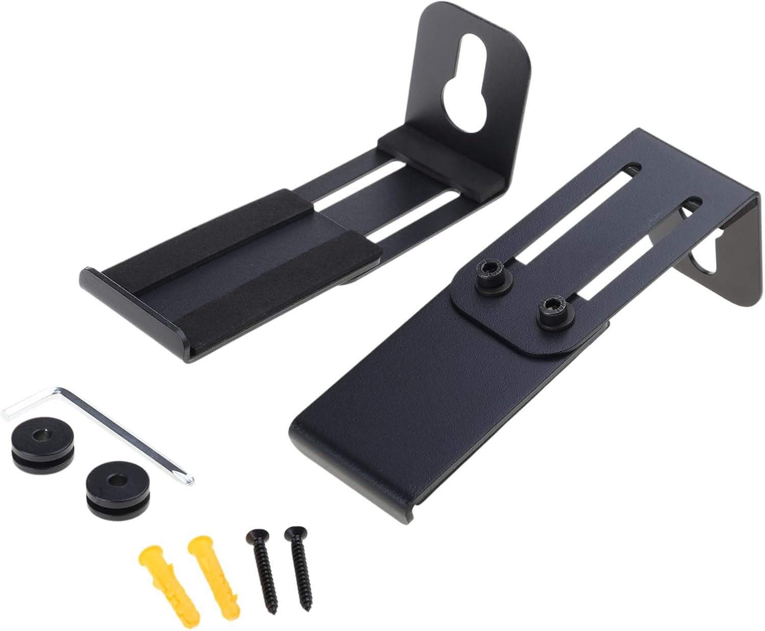 ホームスピーカーウォールマウントフローティングラック税関用に拡張可能な機器マウント用エレガントなサウンドバーホルダー - 이미지 8