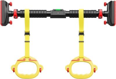 プルアップバーポータブル水平バースクリューなしの水平バープルアップキッズリング、座って、トレーニング機器を押し上げ、40〜58インチ、安全な荷重300 kgのフィットネスバー