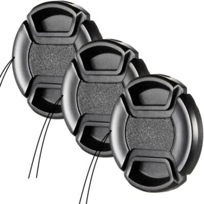 Xsajuカメラレンズキャップ、2.3インチ（58 mm）、3のセット、1つのタッチタイプ、レンズカバーアンチシェディングストラップ