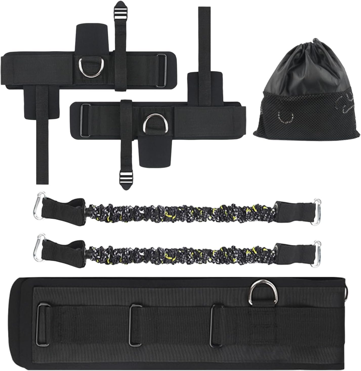 垂直ジャンプセット -スピードトレーニングキット、レジスタンスジャンプバンド | 100 ポンドのレッグパワーフィットネスシステム、プライオメトリックアジリティ機器、ゲームの準備中のプレーヤー向けの筋力ツール - 이미지 7