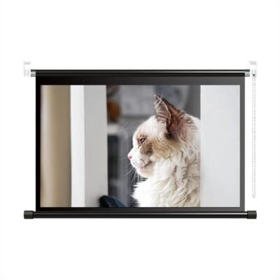 Weyezeプロジェクションスクリーンウォールマウント（16：9）（グラスファイバー素材）30-150インチ16：9/4：3屋内および屋外エンターテイメントに最適なポータブルプロジェクションスクリーン折りたたみ式アンチクリーポータブル投影