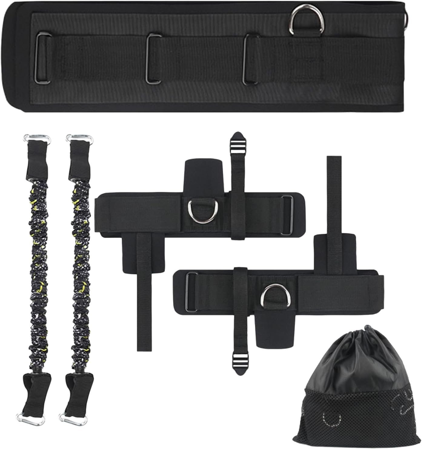 垂直ジャンプセット -スピードトレーニングキット、レジスタンスジャンプバンド | 100 ポンドのレッグパワーフィットネスシステム、プライオメトリックアジリティ機器、ゲームの準備中のプレーヤー向けの筋力ツール