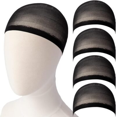 Bright lara stk-net-bk wig、ネット、ストッキングネット、ウィッグキャップ、4の弾性セット