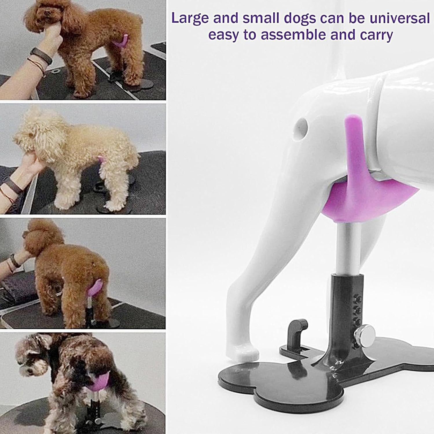 犬用グルーミング台 -子犬のバスタイムサポート、高さ調節可能な滑り止め付きステップ台高さ調節可能な滑り止め付きステップ台シャンプーやトリミングに最適 - 이미지 5