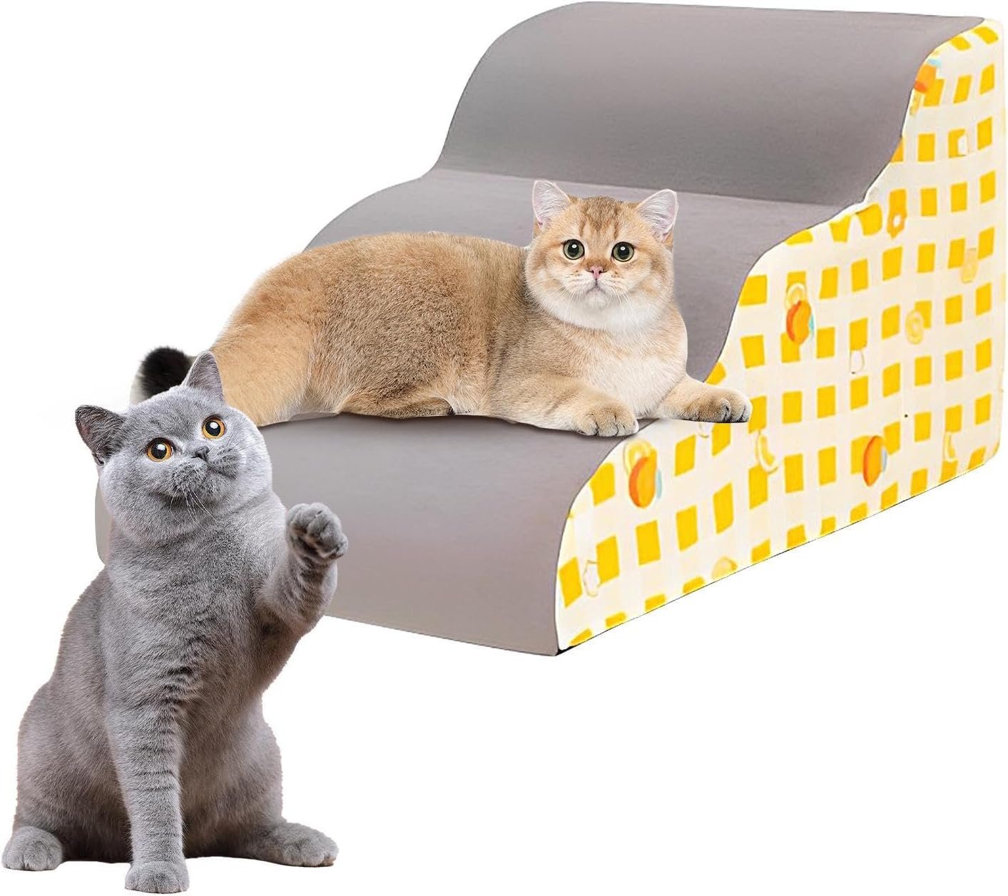 ペット用階段はしご -ペット用ソフトフォームステップランプ、滑り止め犬用ステップ階段 | 猫、子犬、子猫用フォームはしご、ソファベッドのクライミング補助、室内での日常使用、家庭用家具へのアクセス - 이미지 9