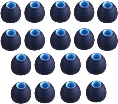 Sound Wave Silicone Hybrid Earbud Tips Inner Diameter 0.15 – 0.16 inches (3.8 – 4.0 mm) L 18 Pieces – High Noise Isolation Earphone Cover Combining 2 Types of Hardness Silicone [Sony Earphone