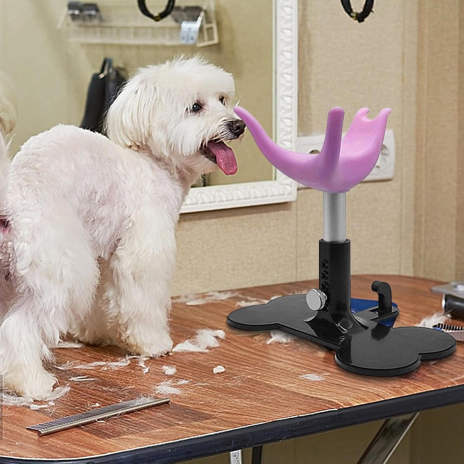 犬用グルーミング台、立ち姿勢でのシャンプーサポート - 高さ調整可能なベンチ高さ調整可能なベンチカット - 이미지 2