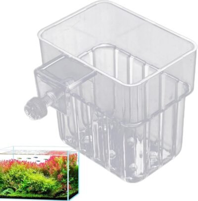 水生植物ホルダー -水槽プランター水槽| 水族館の装飾用植物ポット水槽プランターカップ穴付き穴付き3.15×3.15×2.24インチ