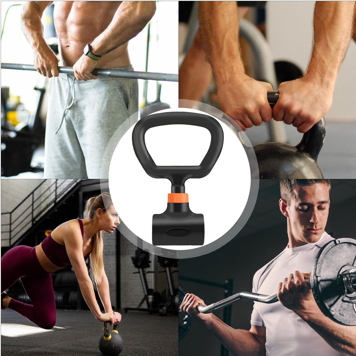 Kettlebell Converterハンドル-Dumbbell Converter |調整可能なダンベルコンバーターハンドルケトルベルハンドルダンベルメンスポーツ調整可能なウェイトフィットネスベルバーベルコンバーターセットバーベル - 이미지 4