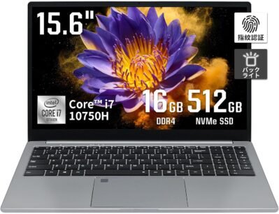 [Core i7 10th Generation] 15.6インチ /コアi7-10750H / 6コア12スレッド16GB DDR4 NVME高速SSD /ウェブカメラ /指紋認証 /有線LAN / MS Office Win11 Pro Permanent Editionラップトップ /ビデオ