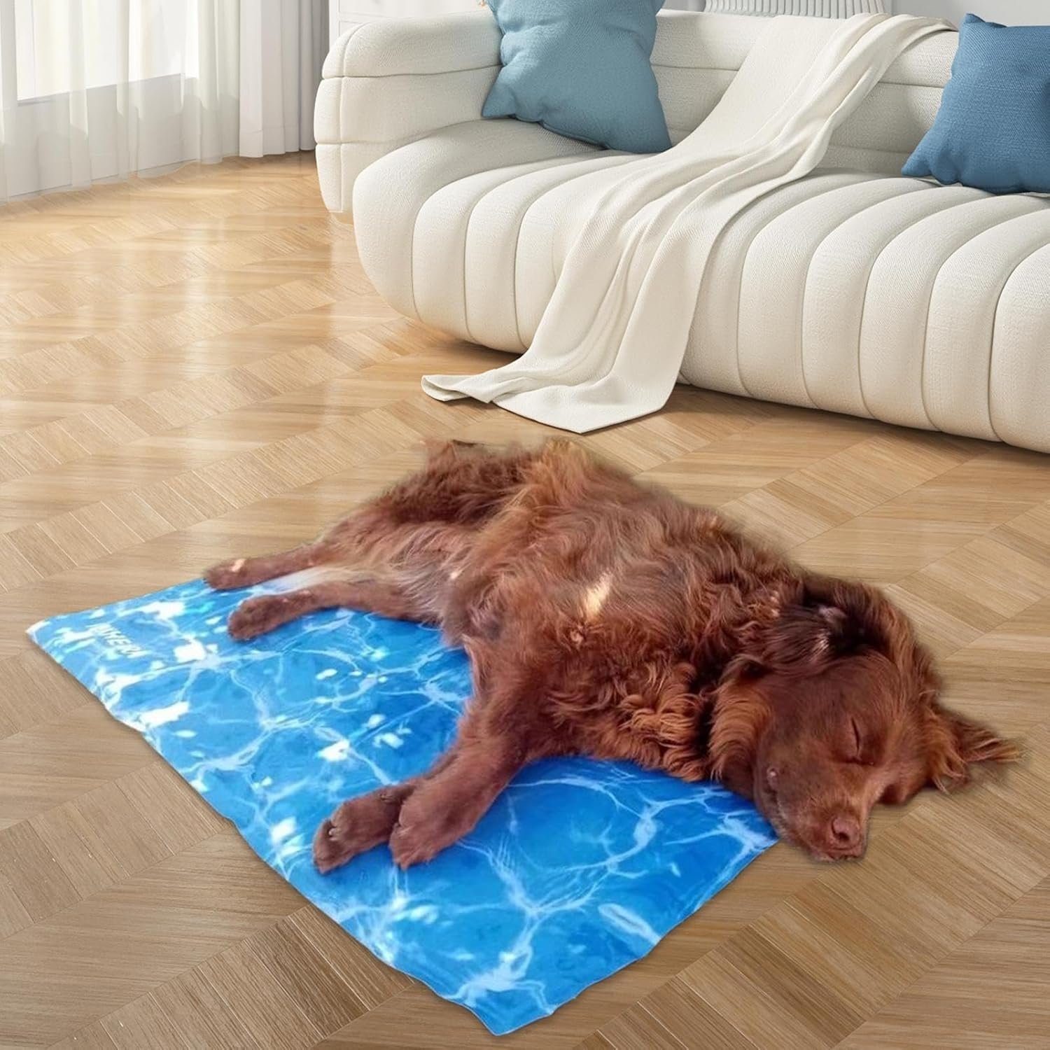 犬冷却マット - リークプルーフペットクールマット|ポータブル冷却犬マット、小さな中程度の重量猫家具、アンチスリップキャットシニア子犬リビングルームベッドルームハウス裏庭のオフィスパティオ - 이미지 3