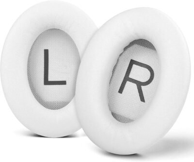 Toyoso Bose QuietComfort 45 35 II QC35などのヘッドフォン交換イヤパドノイズキャンセルフォームソフトレザークッションヘッドフォンイヤパッド交換用イヤパッド（白）