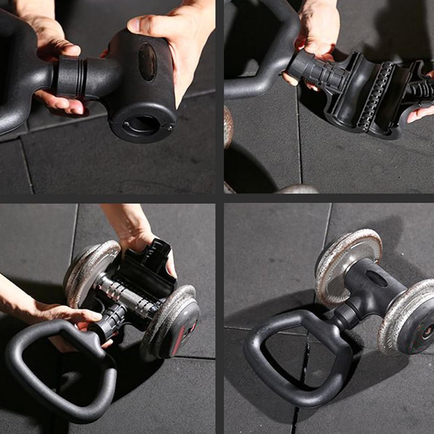 Kettlebell Converterハンドル-Dumbbell Converter |調整可能なダンベルコンバーターハンドルケトルベルハンドルダンベルメンスポーツ調整可能なウェイトフィットネスベルバーベルコンバーターセットバーベル - 이미지 3