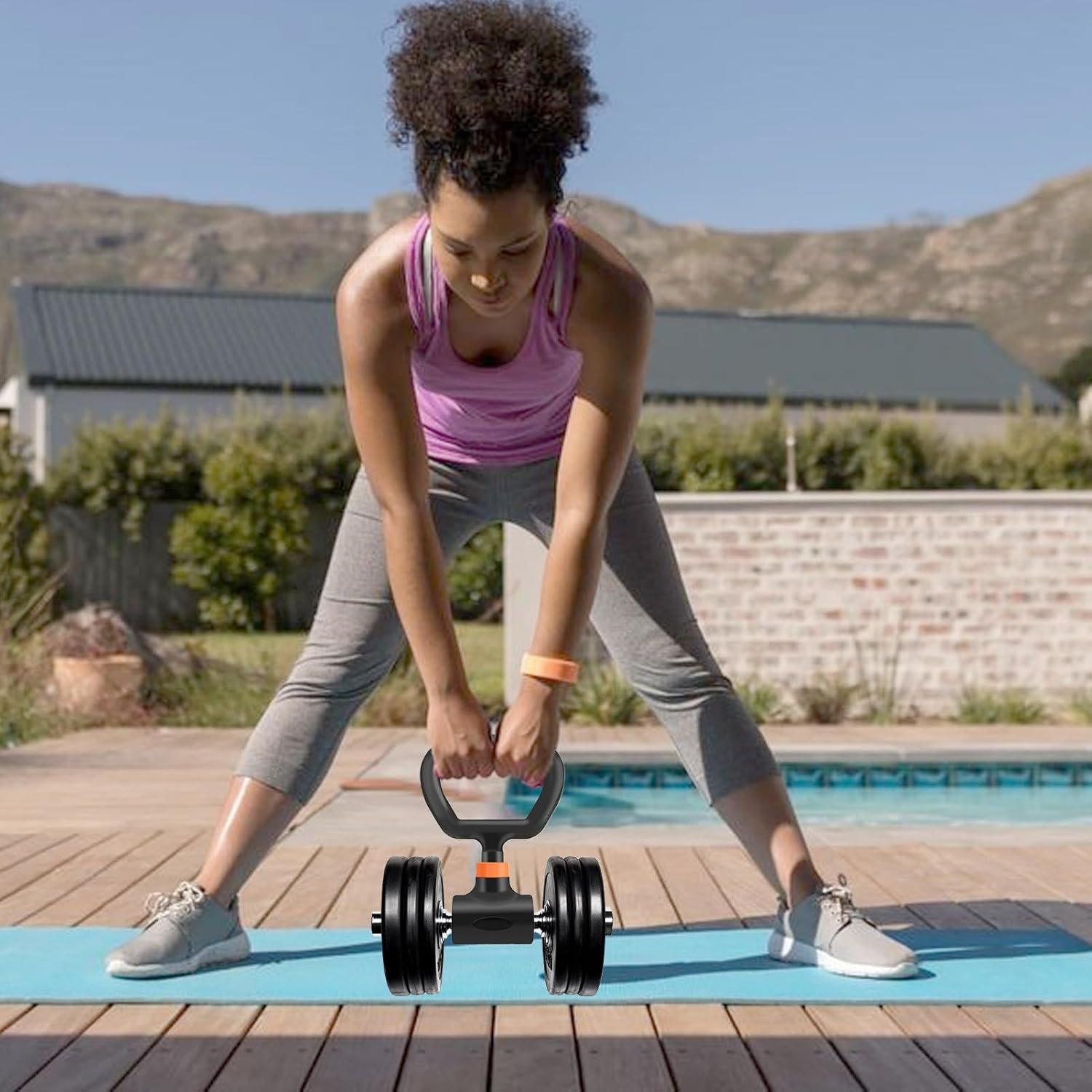 ダンベル用ケトルベルハンドル| ダンベルグリップハンドル| 調整可能なトレーニング器具アダプタージムや家庭用のエクササイズウェイトリフティングに最適 - 이미지 2