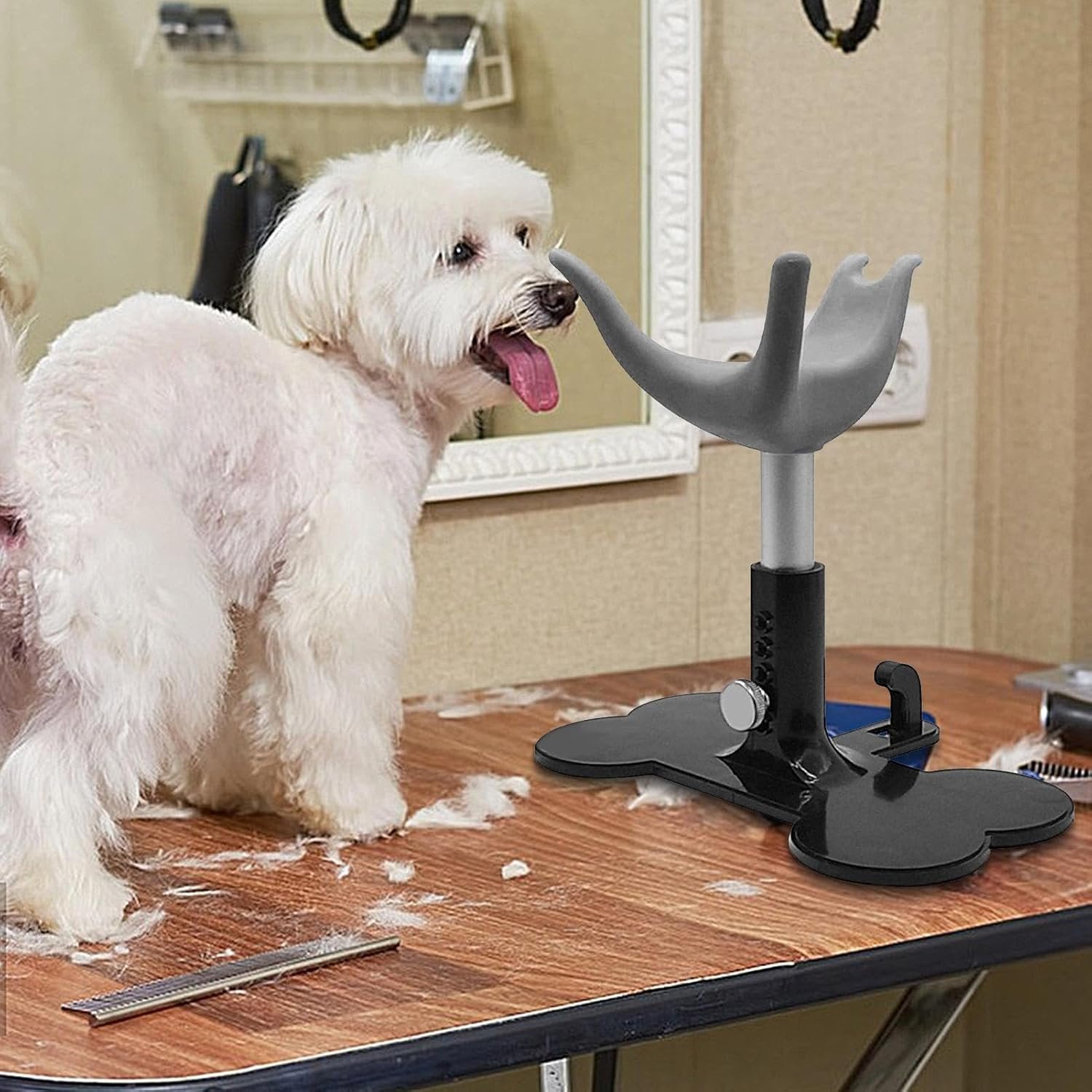 犬用グルーミング台| 子犬シャワーラダー| 高さ調整可能な補助手助けスタンド高さ調整可能な補助手助けスタンド犬のシャンプーカットグルーミング用 - 이미지 7