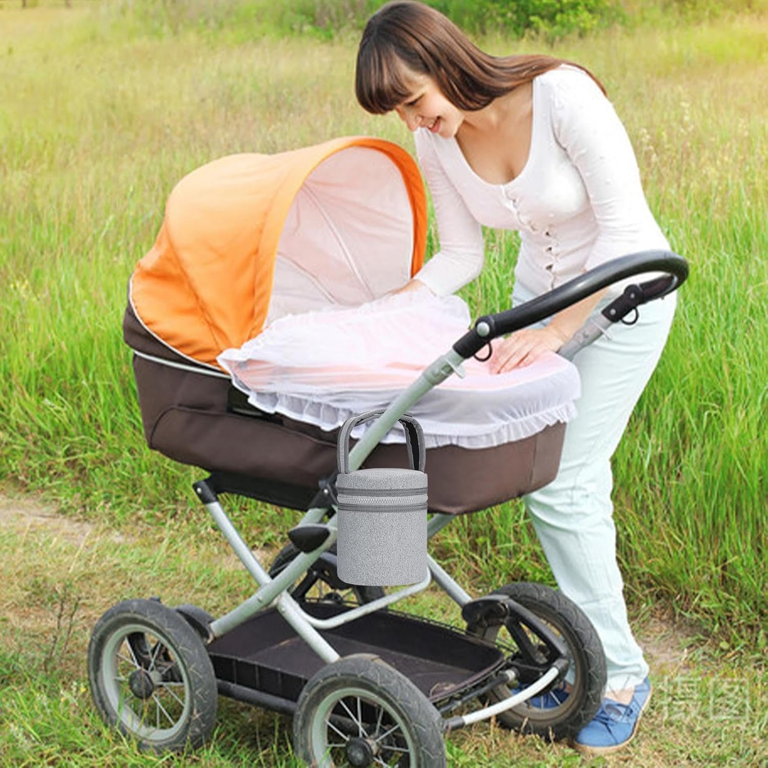 母乳クーラーバッグ-6ボトル収納ショルダーストラップ付きアイスパック|アイスパック付きの哺乳瓶クーラーバッグ、保育園、看護ママ、旅行、ピクニック、フルーツ、ドリンク、ブラック用の小さなクーラーランチバッグ - 이미지 8