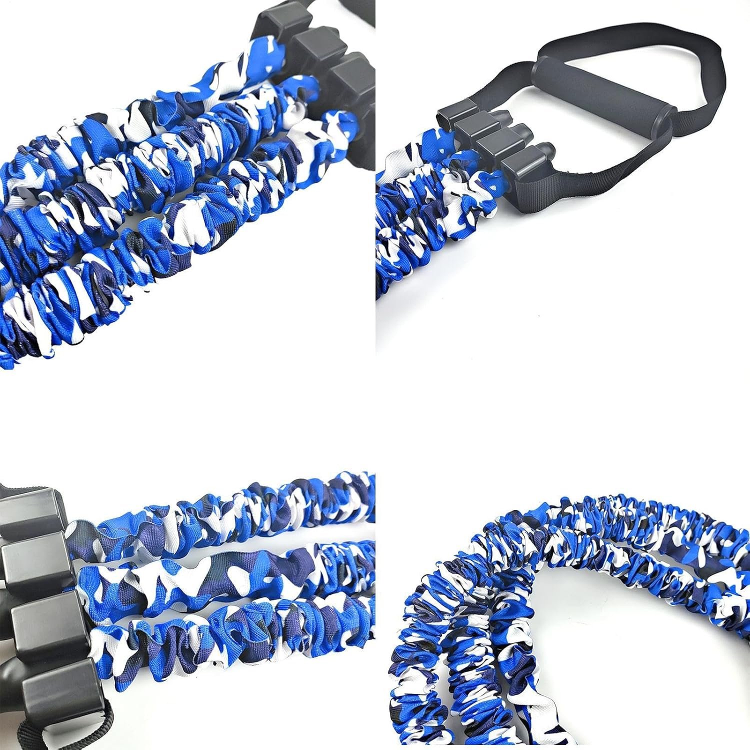 トレーニングストレッチバンド、エクササイズストレッチバンド、胸エキスパンダーとペダルプーラー、スポーツ用の軽量3ホール抵抗ストレッチャー、ヨガ、ジム、リハビリテーション、エクササイズ - 이미지 6