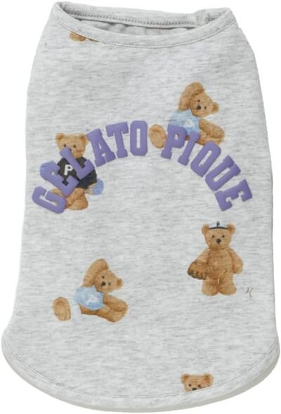 [ジェラートピケ キャットアンドドッグ] Cat＆Dogスポーティーベア柄カットソープルオーバーPAGG254590GRY M