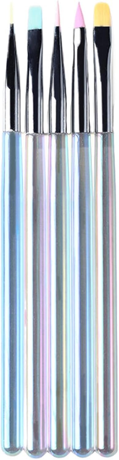 5PCSプロフェッショナルネイル正確なストライピングとディテールのためのアートブラシペンマニキュアアートアクセサリーフィンティックラインネイルブラシ - 이미지 6