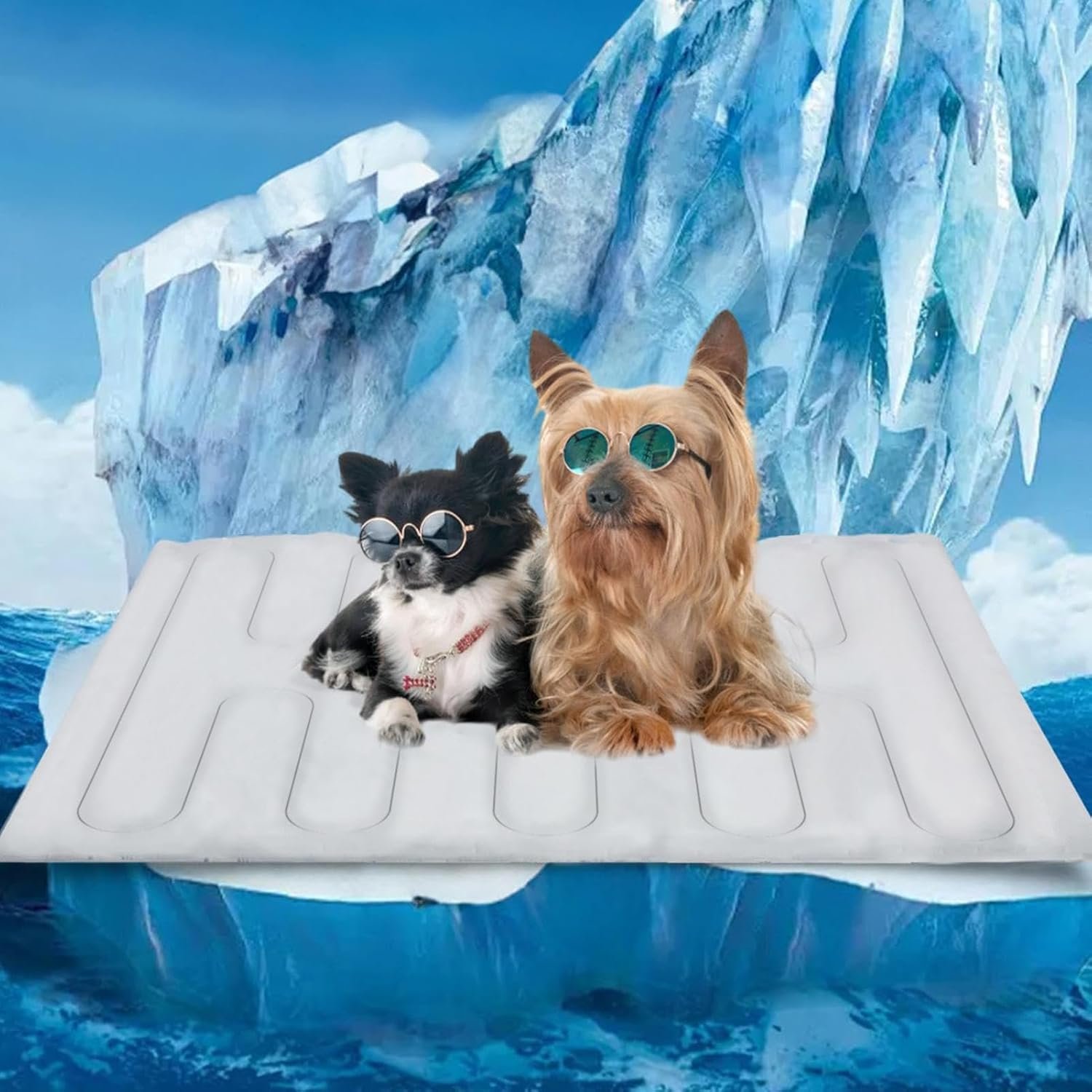 犬冷却マット -ポリエステル防水ペットクールパッド| スクラッチ抵抗性折りたたみ式猫冷却マット、屋内屋外旅行キャンプのためのケージベッド家具をカバー - 이미지 5