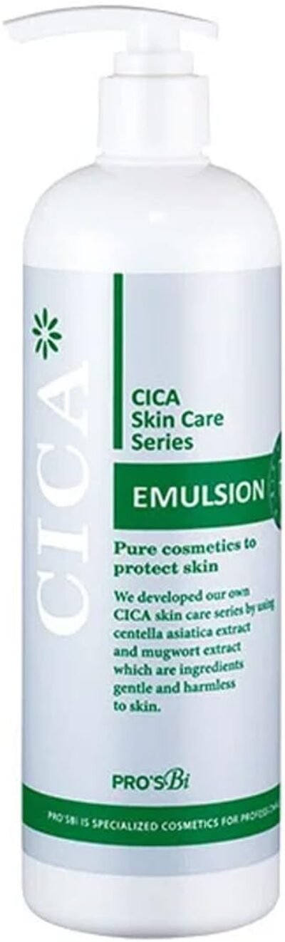 CICAエマルジョン、16.9 fl oz(500 ml)、牛乳、肌、顔、保湿顔、粗い肌、予防、保湿、乾燥肌、大容量、商業用、韓国の化粧品