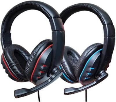 ヘッドフォン、ヘッドフォン、マイク付きPC、ヘッドセット、子供、スイッチ互換、PS4、プレス、4、スイッチ、ゲーム、有線ヘッドセット、ボリューム調整可能、可変、1.5m PCヘッドセット、Web会議、テレワーク、